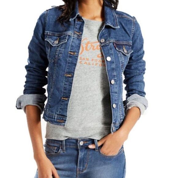 Vanity Dark Denim Trucker Jacket - Picture 1 of 10